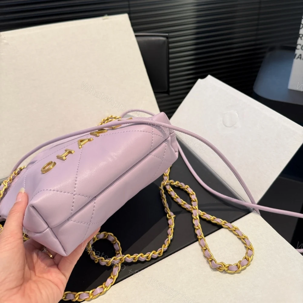 View 6 of Chanel 22 Mini Handbag Purple 23Cm
