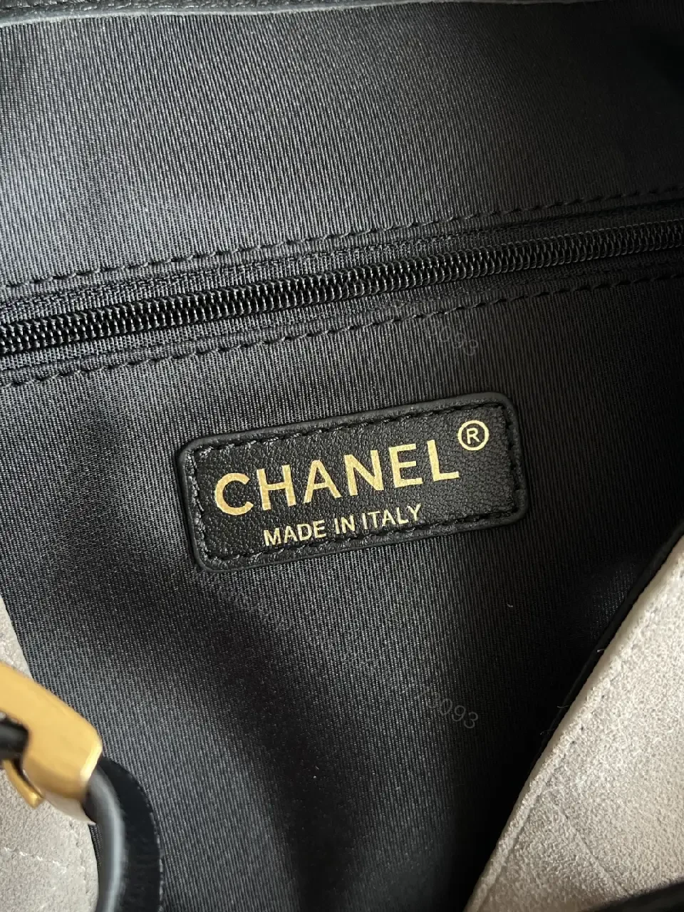 View 8 of Two-Tone Quilted Luxury Tote with Chain Detail Bag