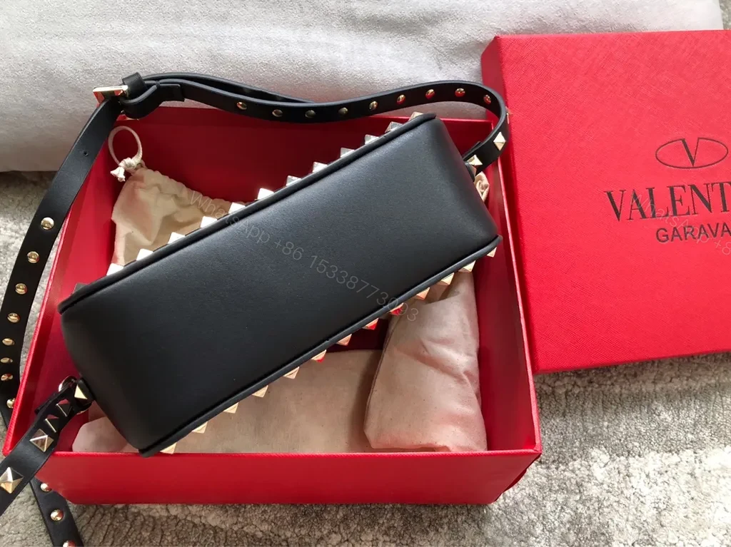 View 9 of Rockstud Crossbody: Compact, Edge-Luxe Leather Bag