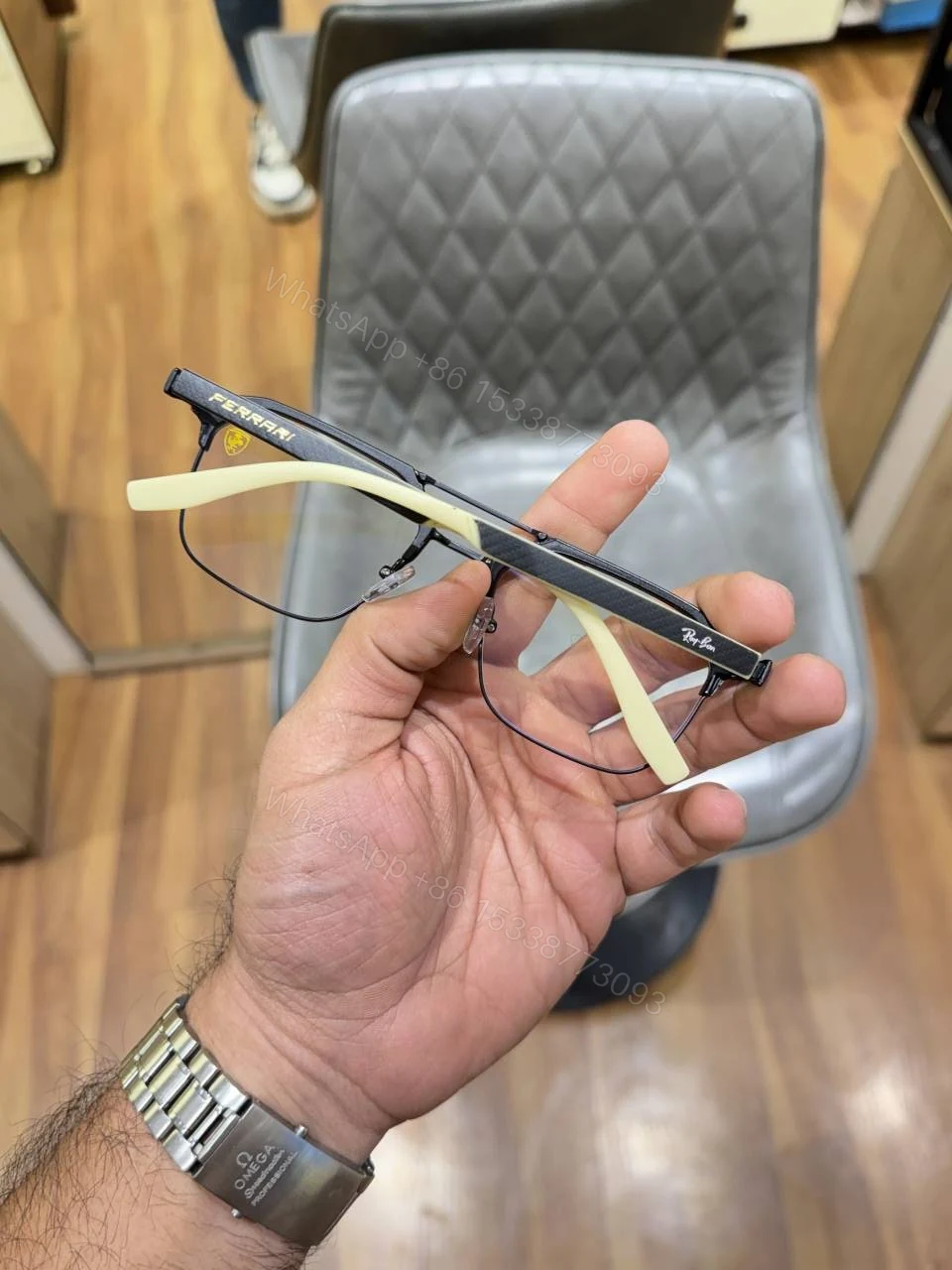 View 4 of First Copy RayBan 04 Black Yellow Premium Sunglasses Luxury UV Protected Eyewear
