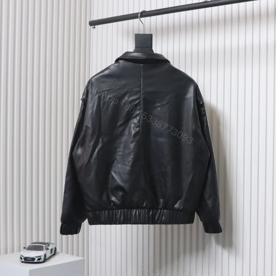 View 6 of Adidas X FEIFEI RUAN Collar Leather Jacket
