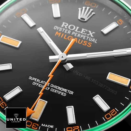 View 11 of Rolex Milgauss Black Dial Green Crystal M116400GV-0001 Oyster Replica