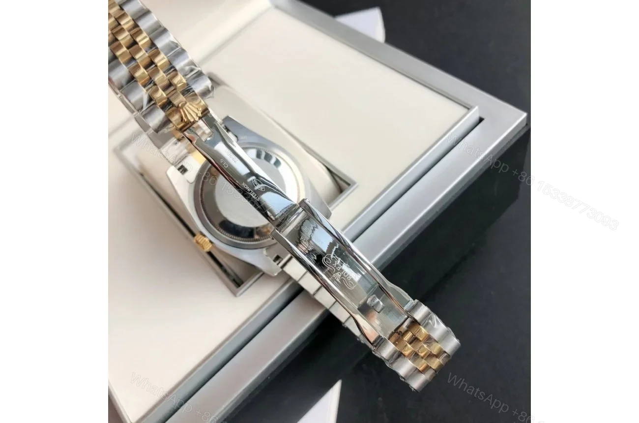 View 7 of Replica Rolex Datejust RG/SS Jub Green/Dial 36/28 mm