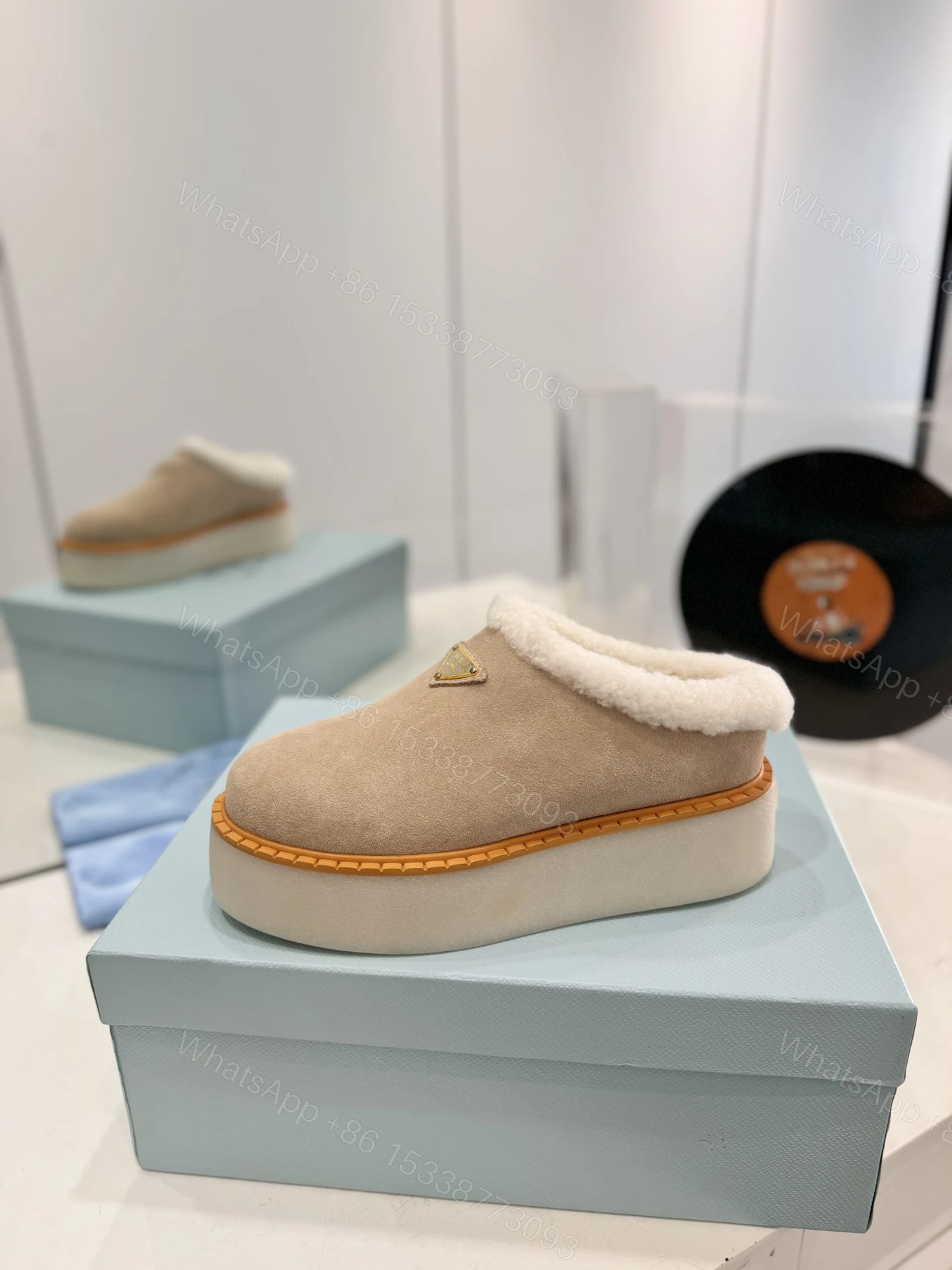 View 4 of PRADA SUEDE MULES BEIGE 1S715NFZG50X0O