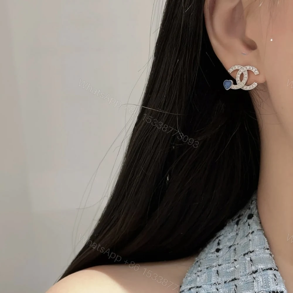 View 5 of CHANEL STUD EARINGS SILVER BLUE ABF526 B19974 NAFTR