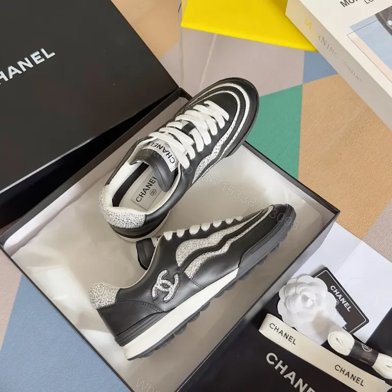 View 4 of Chanel-Inspired Luxury Sneakers: Premium Comfort & Style