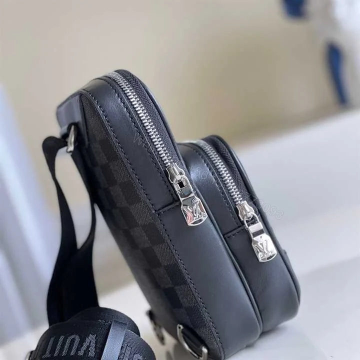 View 8 of LOUIS VUITTON AMAZONE SLINGBAG GRAY DAMIER GRAPHITE 3D COATED CANVAS N50012
