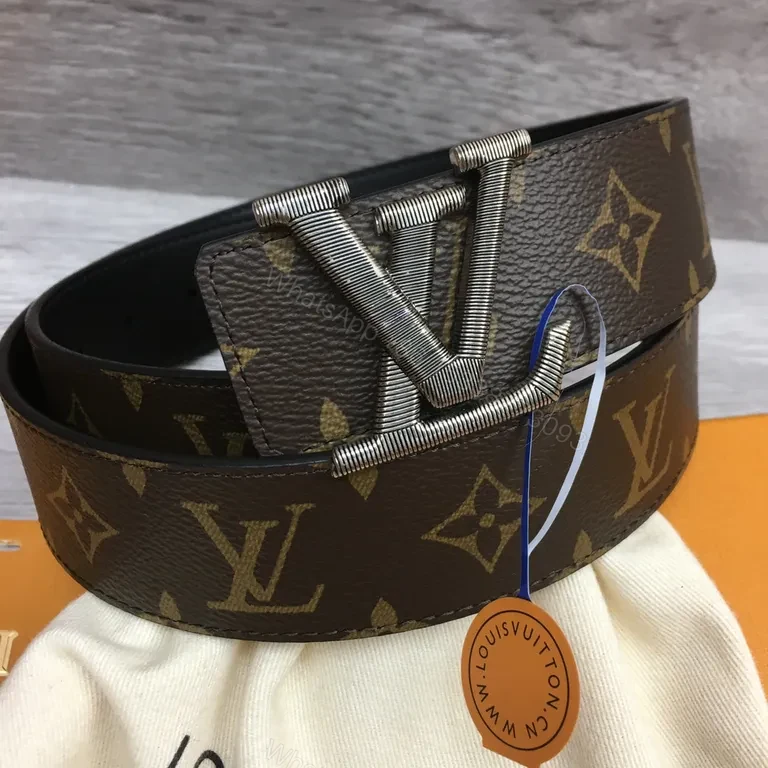 View 9 of Monogram Belt: Gold Buckle, Leather-Inspired Luxury Accessory
