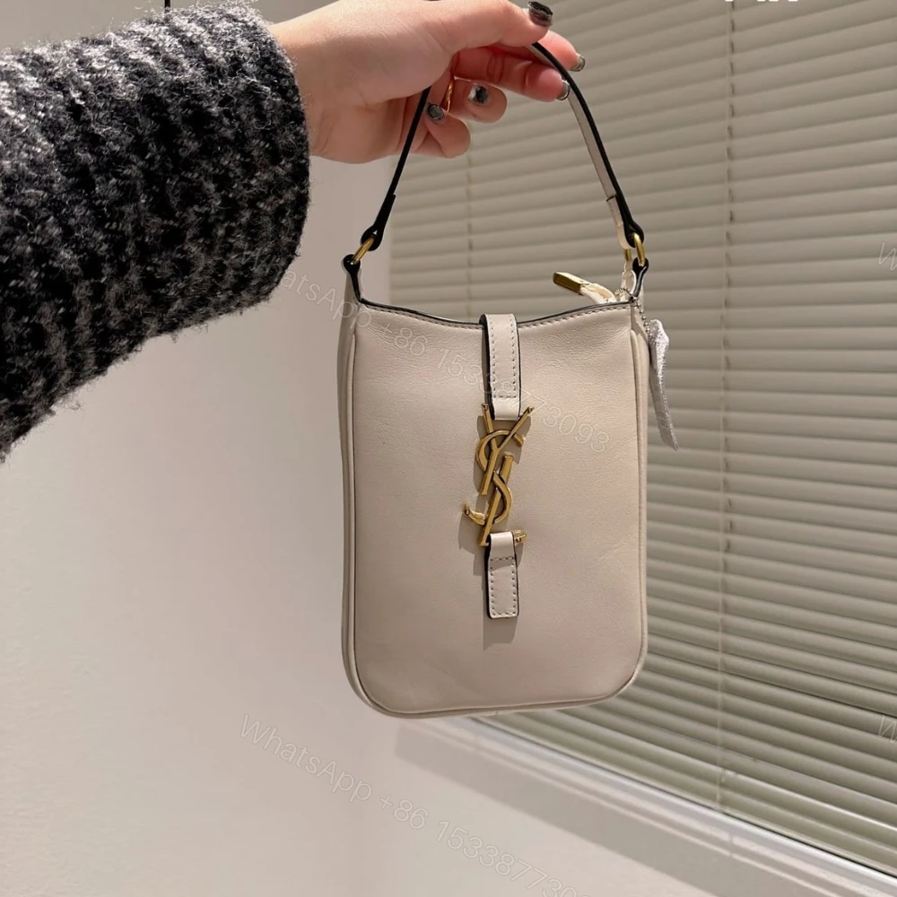 View 2 of Saint Laurent Le 5 A 7 Mini Vertical Bag Cream 18Cm