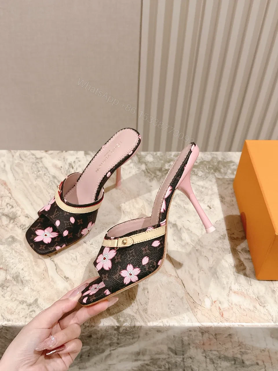 View 8 of Pink Floral Embroidered Slip-Ons: Luxe Everyday Flats
