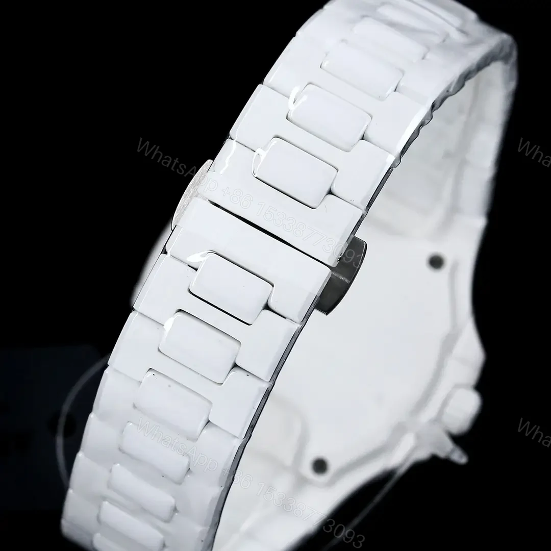 View 9 of Patek Philippe Tiffany Ceramic Nautilus Watch White Bracelet Ultimate 40MM PP-NAU-TIFF-CER-WHT40-V2