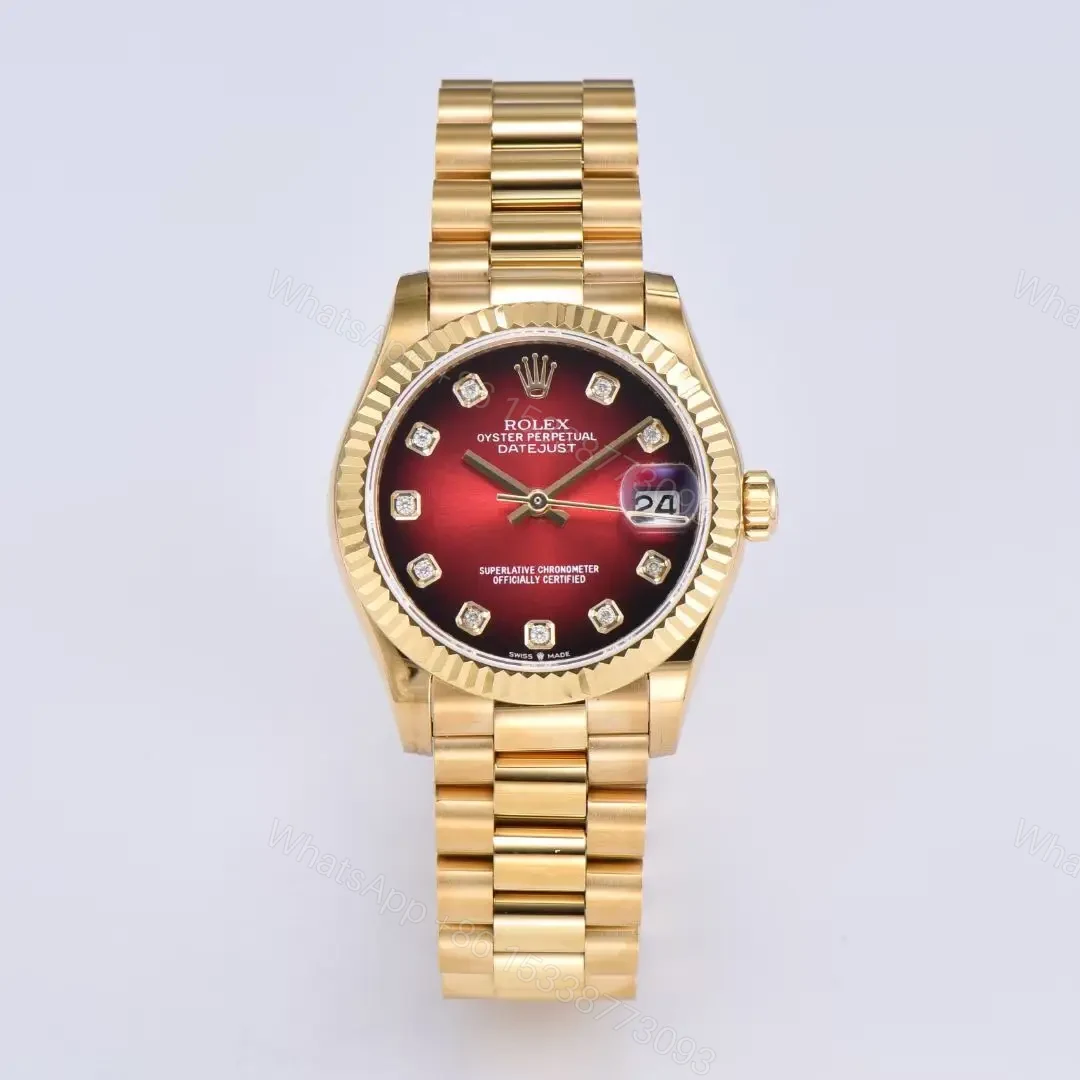 Super Clone Rolex Datejust Red Gradient Dial 36MM President Bracelet 278278-0049 — view 1