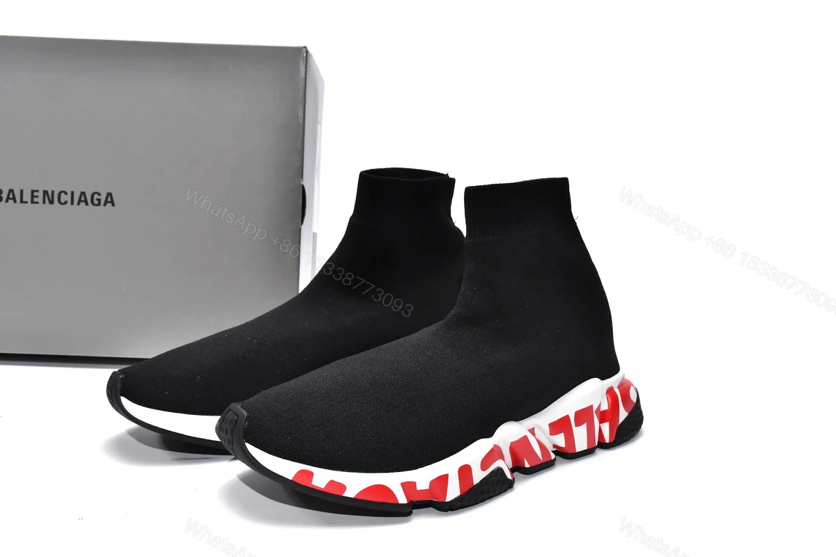 Balenciaga Speed Black(red word) — view 2