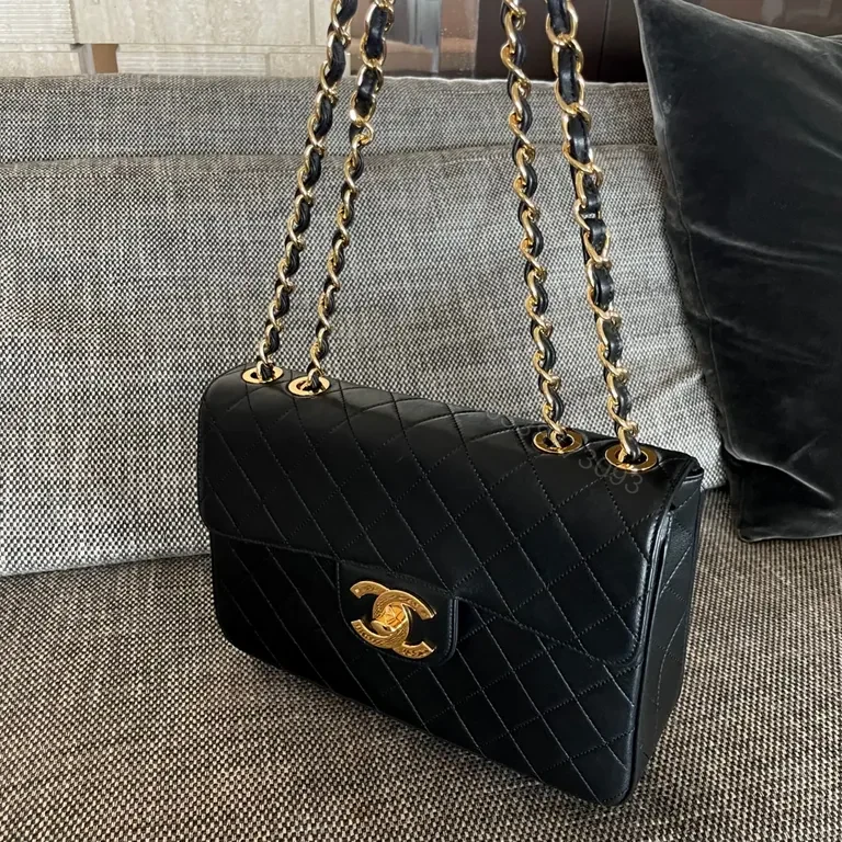View 2 of Chic Quilted Crossbody Bag with Gold Chain Straps