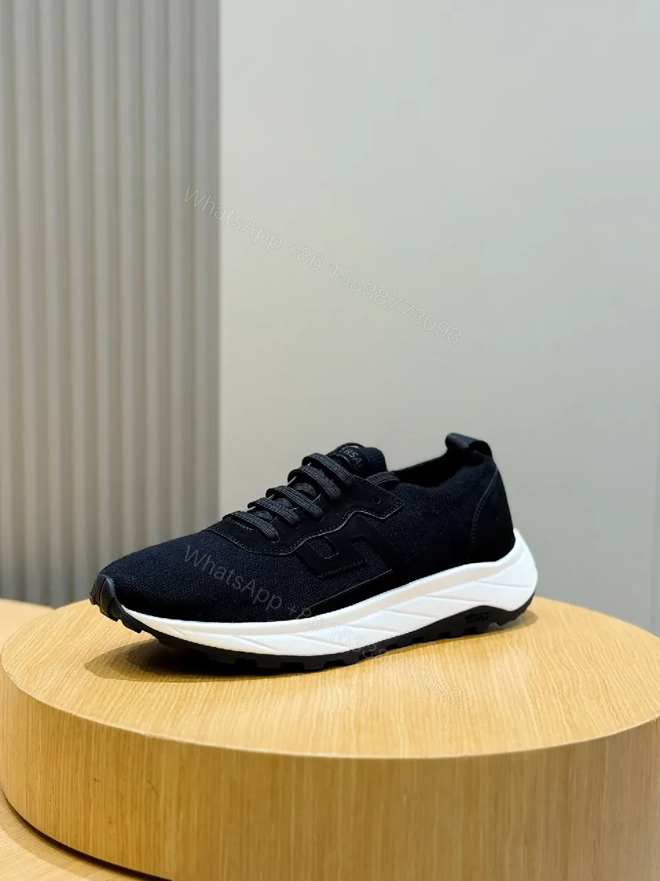 View 9 of Chic Black Textile Sneakers with Subtle Detailing, All-Day Comfort