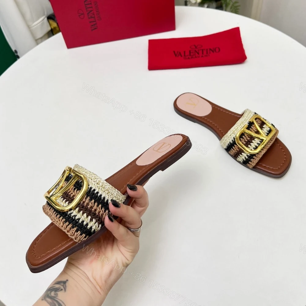 View 4 of VALENTINO VLOGO SIGNATURE SLIDE SANDAL BROWN 6W2S0BD5AGX QRX