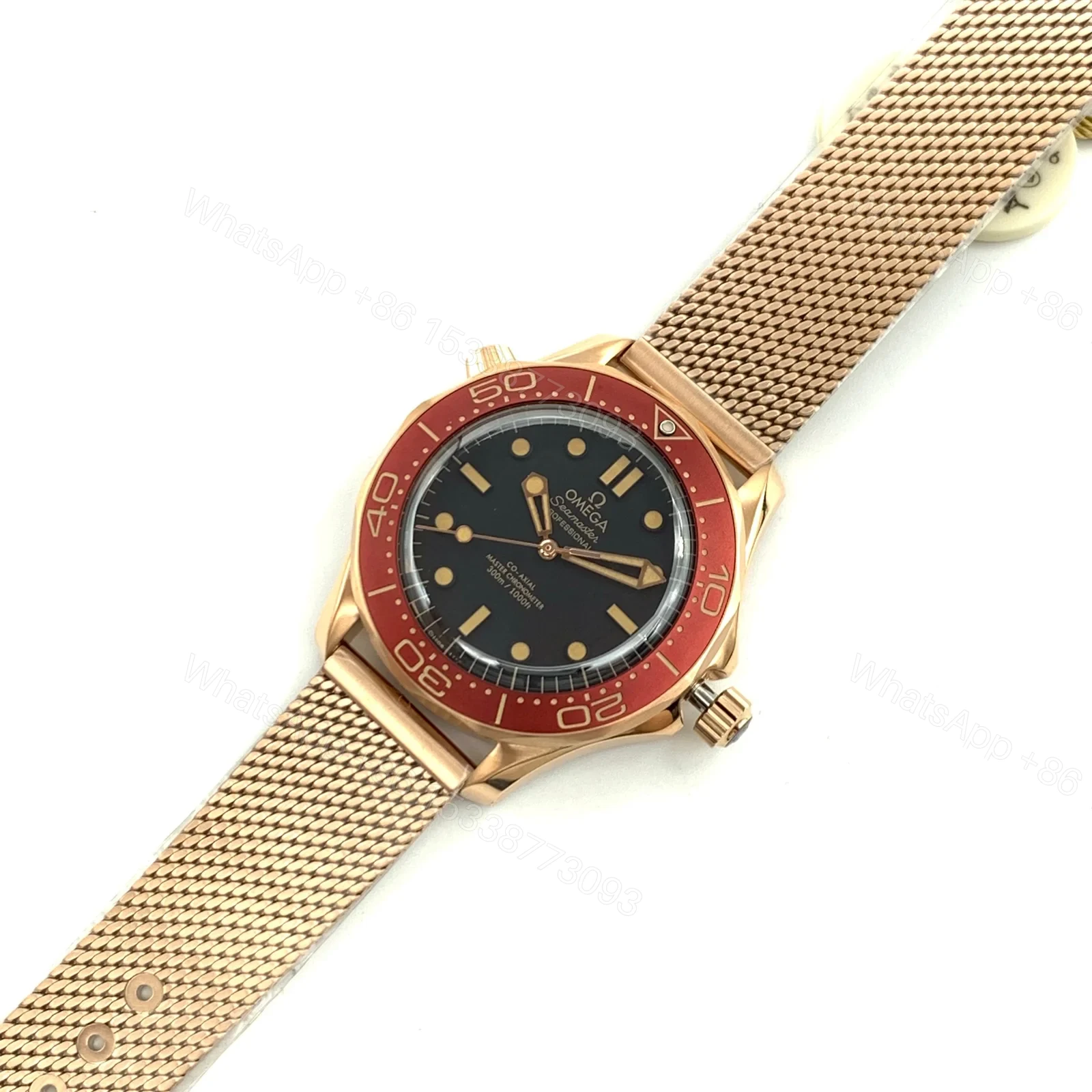 View 4 of Omega Seamaster Diver 300M Master Co-Axial 42 Bronze Gold Black Bracelet 210.90.42.20.01.003