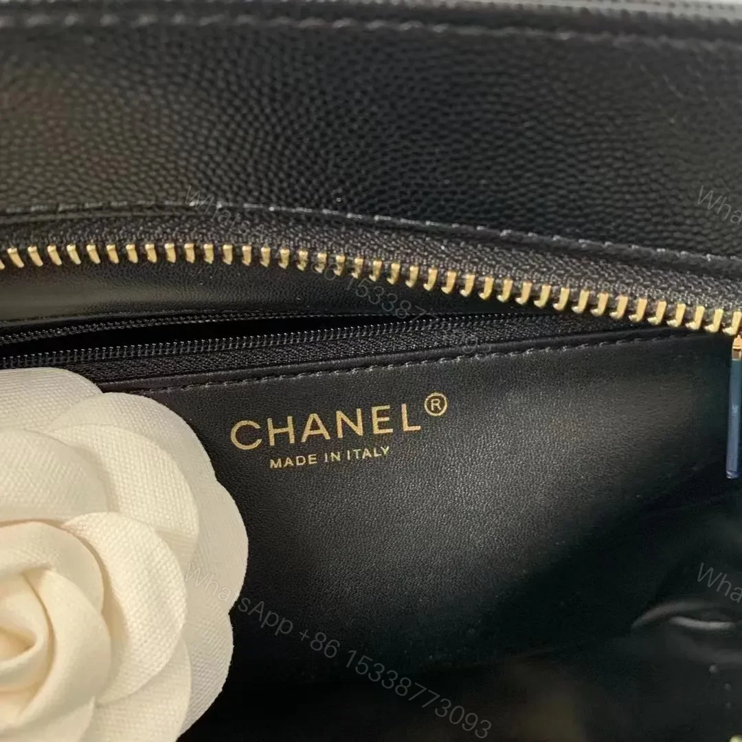 View 3 of Chanel Vintage Classic Like Auth Handbags Black Woman’s 30x21x8cm