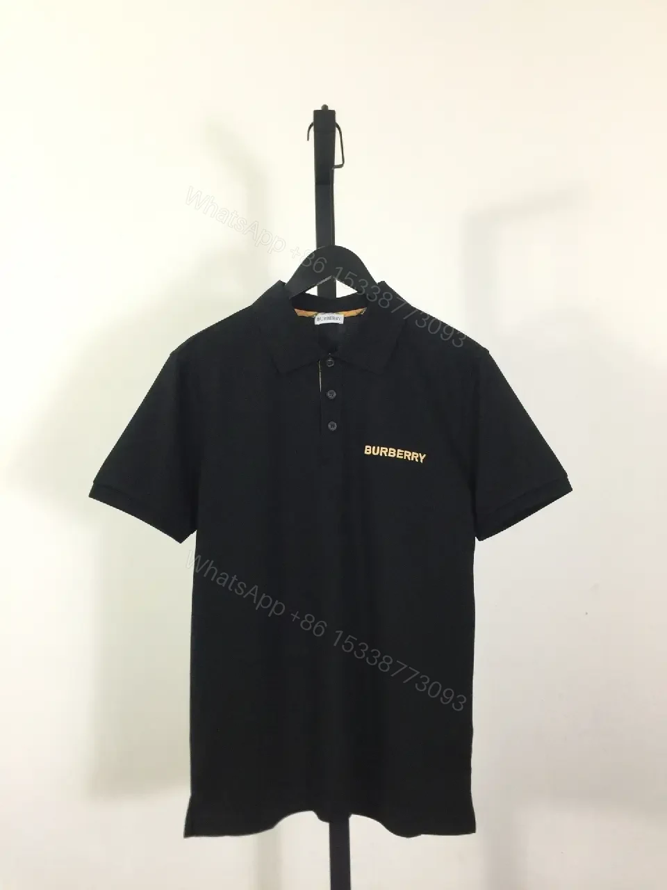 View 4 of Black Cotton Polo | Subtle Luxury, Everyday Utility, Regular Fit