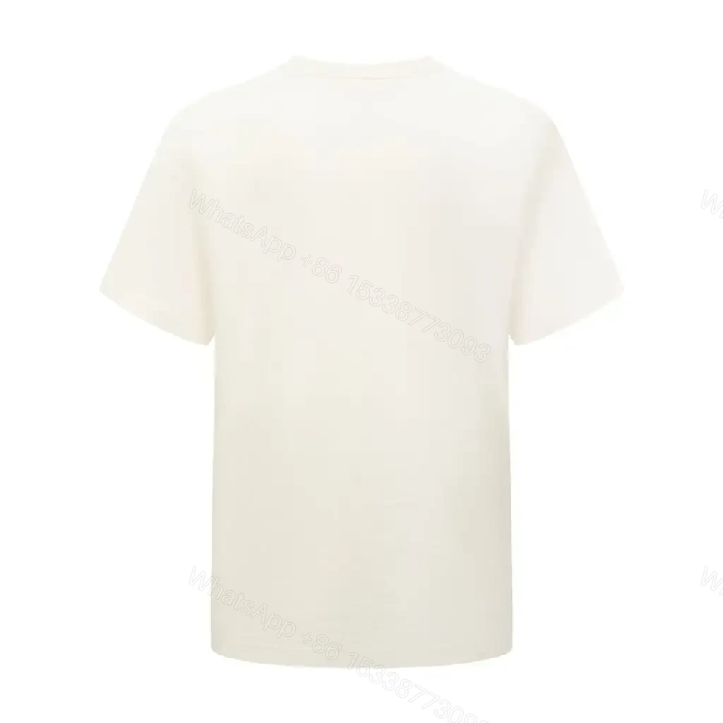 View 8 of Off-White Cream Short-Sleeve Crew-Neck Tee with Chest Emblem