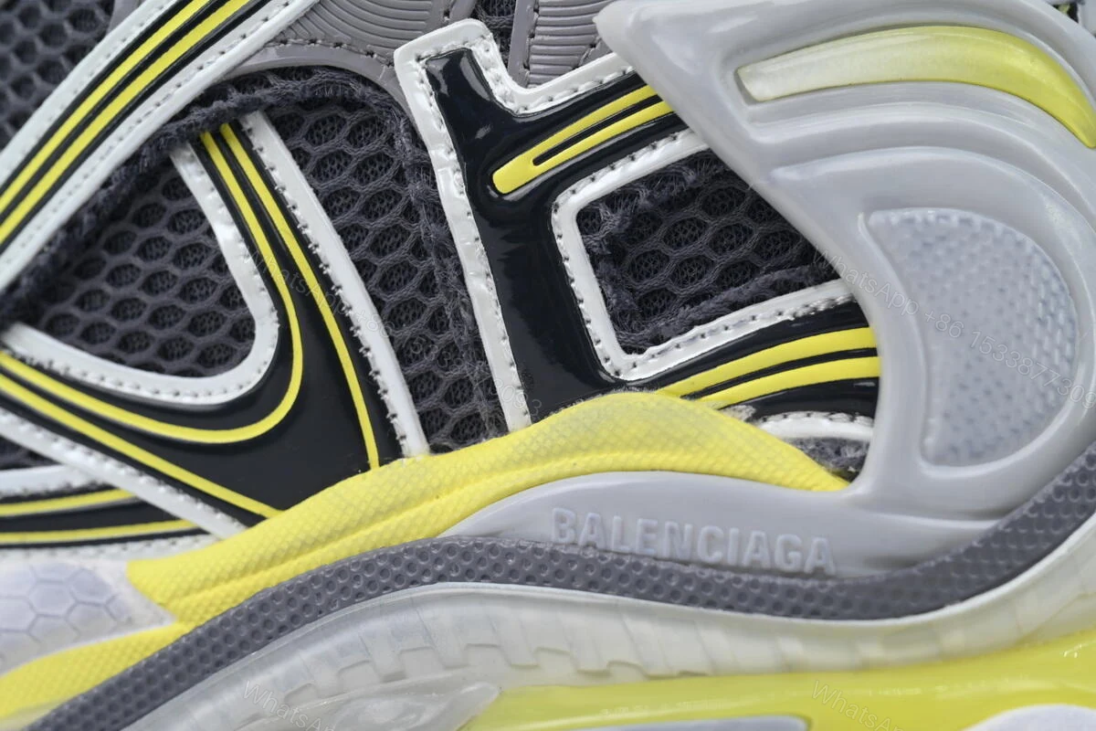 View 4 of Balenciaga Runner Sneaker Grey Black Yellow 772767 W3RMU 1279
