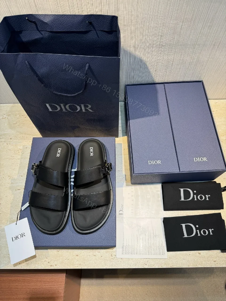 View 2 of Bold Minimalism Leather Sandals with Cushioned Footbed