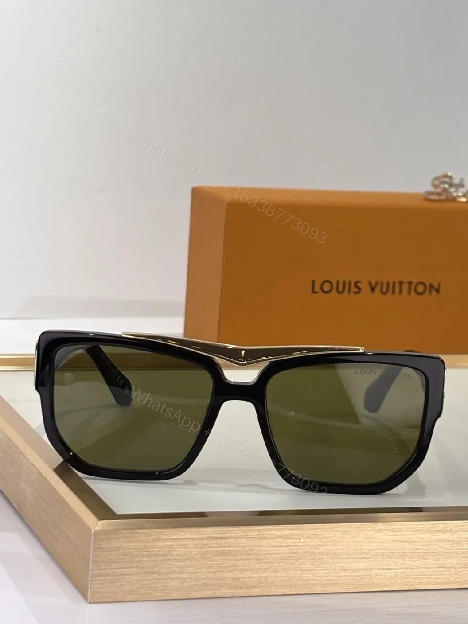 View 8 of Oversized Square Black Acetate Sunglasses with Gradient Lenses