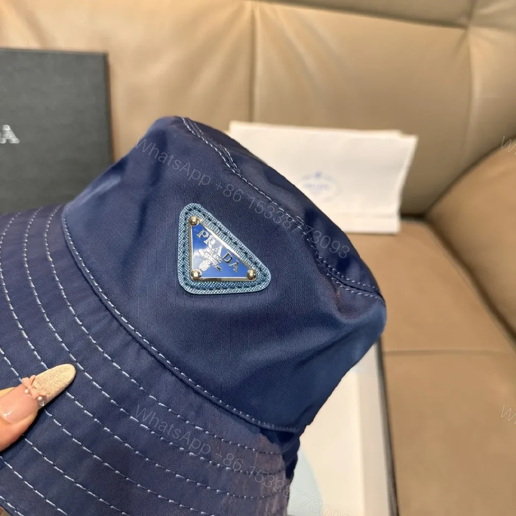 View 2 of Navy Nylon Bucket Hat – Structured, Subtle Luxury, Packable