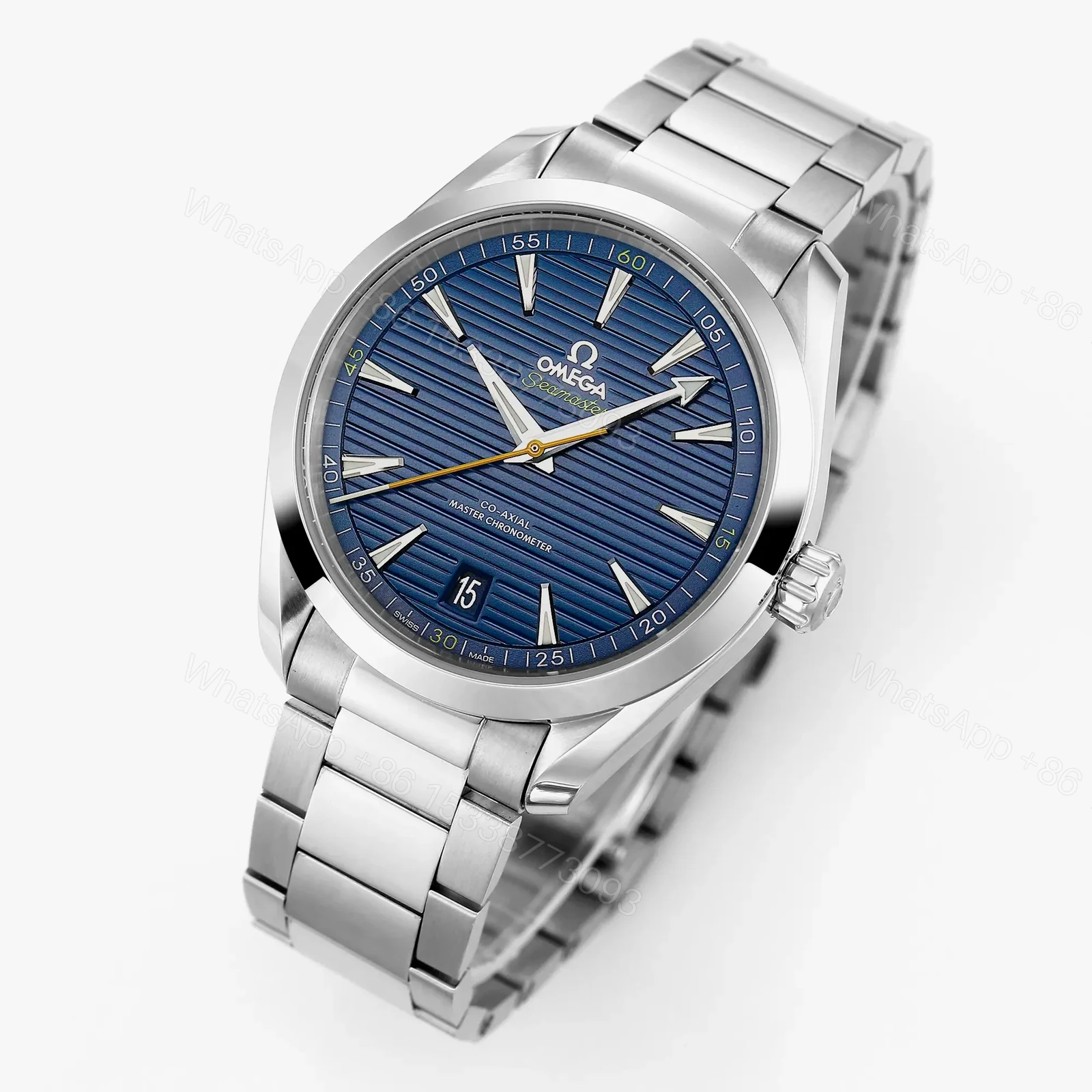 View 2 of Omega Seamaster Aqua Terra 150M Co-Axial Master Chronometer 41mm Blue Dial Stainless Steel Watch