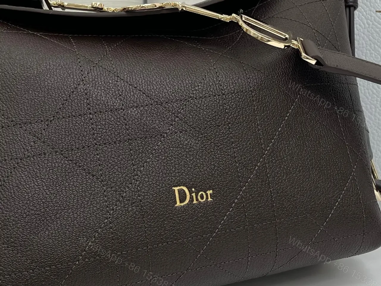 View 9 of Chic Black Quilted Leather-Trim Shoulder Bag Maximalist Subtlety