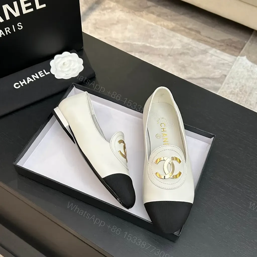 View 9 of Two-Tone Leather Loafers: Gold Hardware, Everyday Luxury