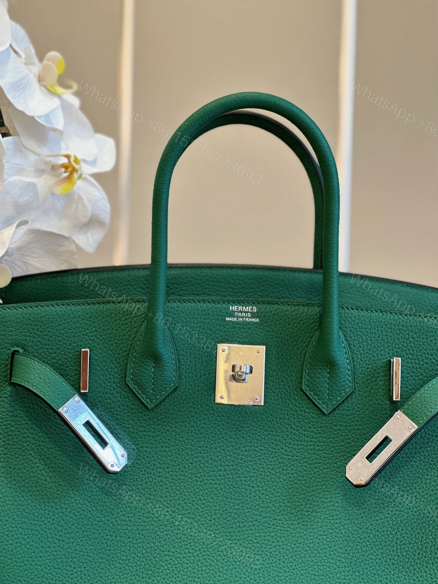 View 4 of Hermes Birkin 30 Dark Green Palladium Hardware
