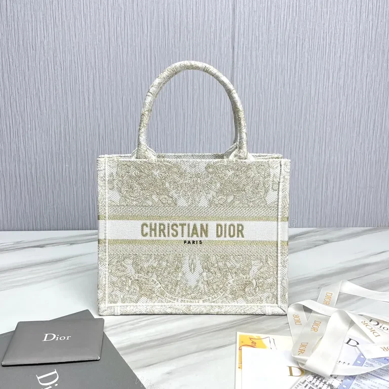 Champagne Dior Jacquard Tote: Subtle Shine, All-Day Luxe — view 1