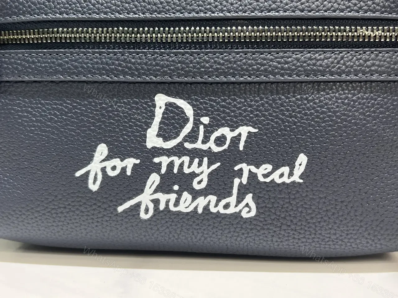 View 4 of Blue Leather Crossbody: Compact Luxury with Playful Edge