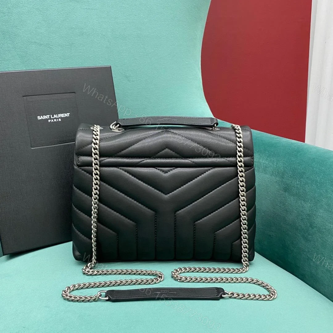 View 2 of YSL Loulou Small with sliver hard 1:1 Top Quality replica Bag
