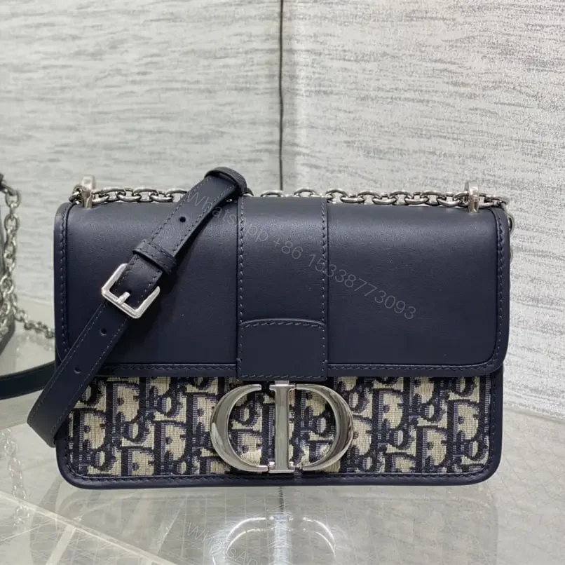 View 3 of 高仿Dior*Montaigne系列M920M928單肩包藍色中號免檢版