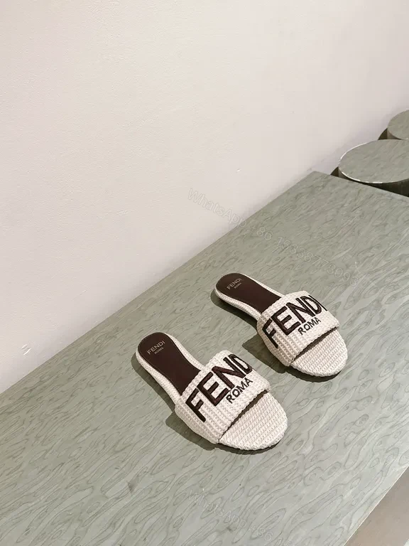 View 7 of Textured Knit Slide â€” Bold Logo, Cushioned Comfort, Luxury Slide
