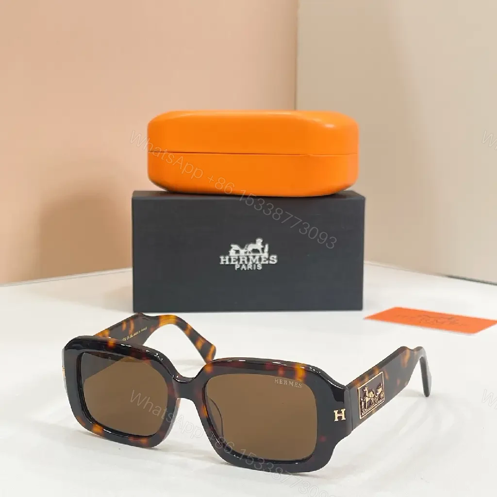 View 10 of Black Frames Contemporary Oversized Sunglasses Hermes Detail Eyewear
