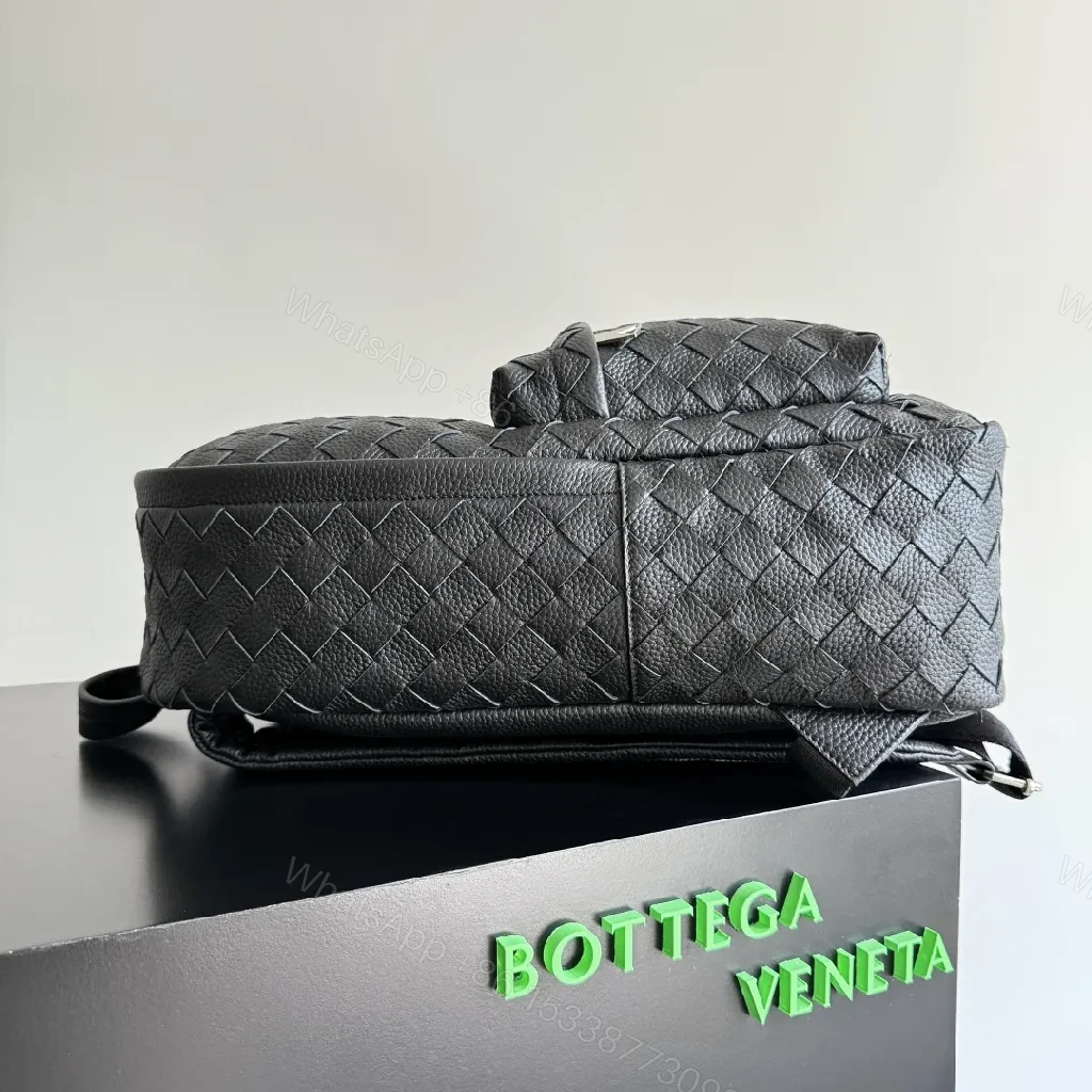 View 3 of Compact Leather-Woven Backpack: Sleek Everyday Luxury
