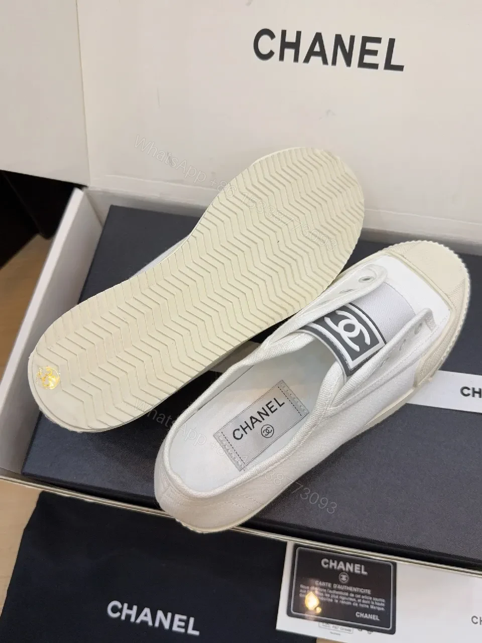 View 5 of Refined Canvas Sneaker: Luxe Logo-Front High-Top Comfort