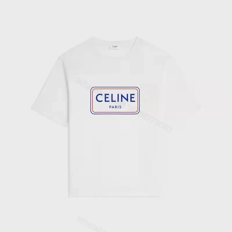 White Cotton Tee Modern Lux Logo Tee — view 1
