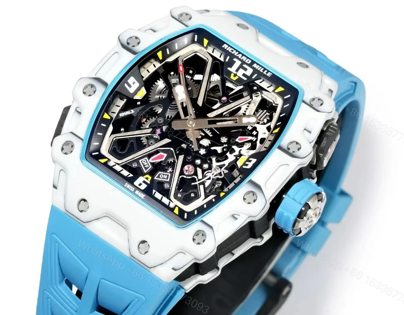 View 3 of Richard Mille RM35-03 Automatic Skeleton Watch Carbon NTPT Quartz Carbon Fiber 13.5MM Slim Case Integrated Movement Premium Edition RM35-03-CARB-AUTO-SK