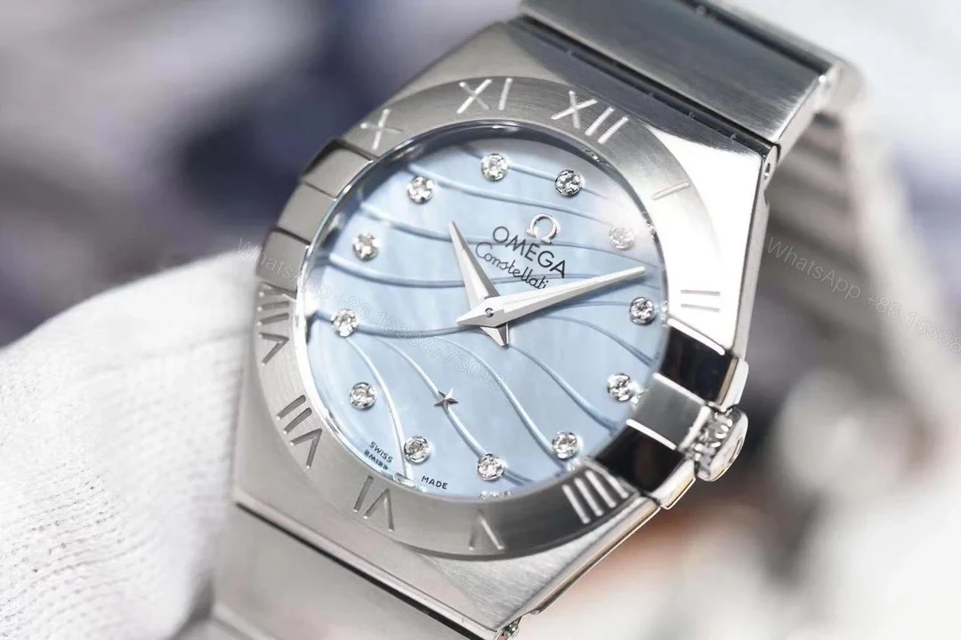 View 3 of Omega Constellation Ladies 27mm Two Tone Diamond Silver Dial Quartz Watch OMG-CONST-LADY-27MM-TWOTONE-DIAMOND-12315276055004