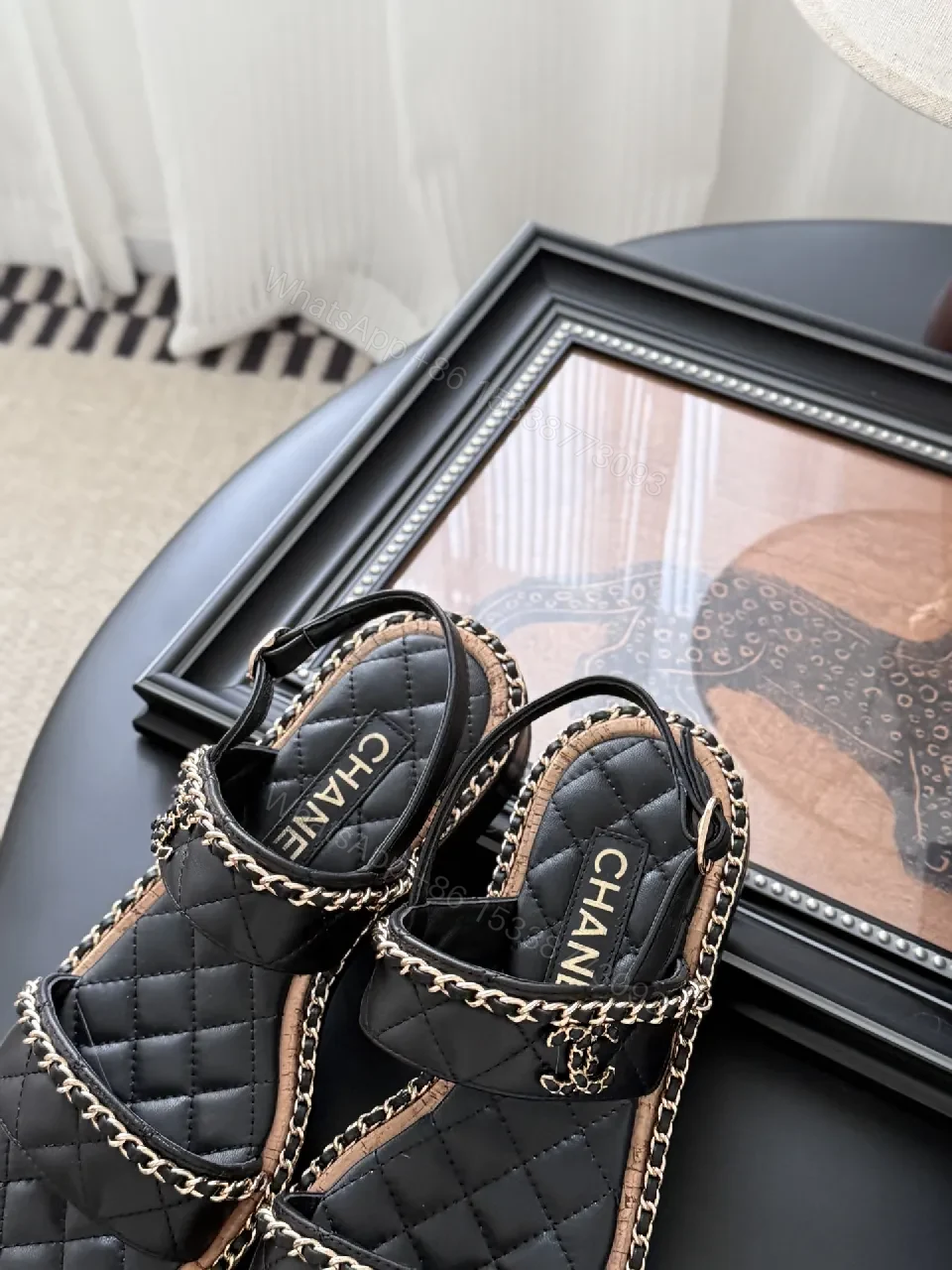 View 8 of Quilted Leather Sandals: Luxe Comfort, Block Heel