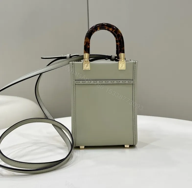 View 3 of Structured Fendi Mini Handbag: Architecture & Luxe Signature Accents