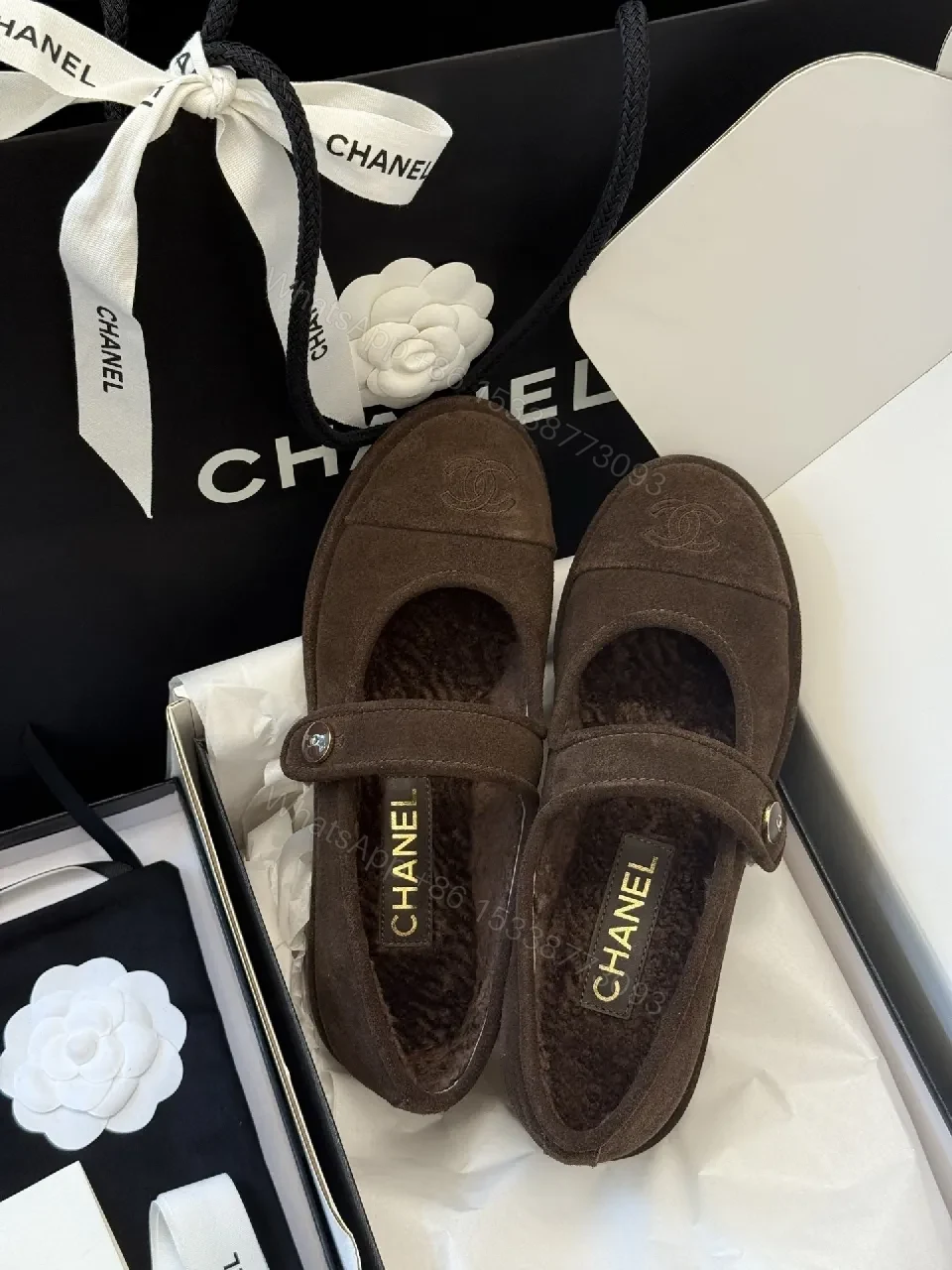 View 4 of Brown Suede Mary Janes - Cozy Luxury, Low-Profile Comfort