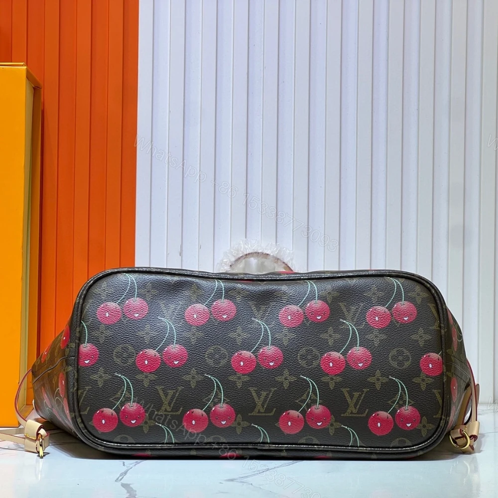 View 5 of LOUIS VUITTON X TAKASHI MURAKAMI MONOGRAM CERISE NEVERFULL MM BROWN 31CM M13263