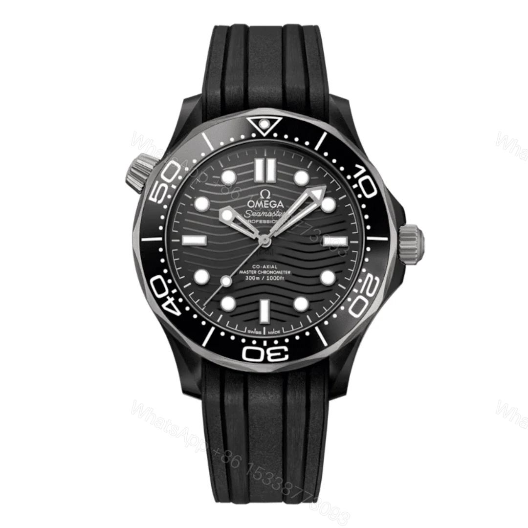 Omega Seamaster Black Bezel Replica — view 1