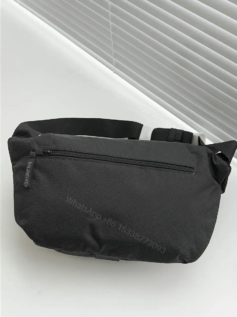 View 8 of Black Nylon Belt Bag | Compact Utility, Crossbody/Waist, Premium-Design