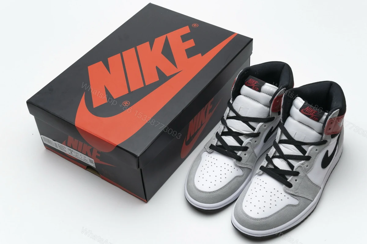 View 3 of Air Jordan 1 Retro High Light Smoke Grey 555088-126